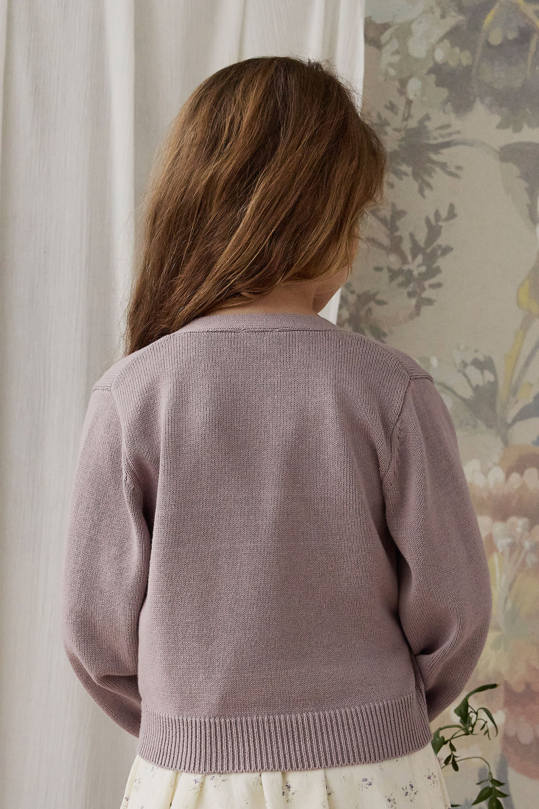 Michaela Knitted Cardigan - Lily Lavender Childrens Cardigan from Jamie Kay NZ