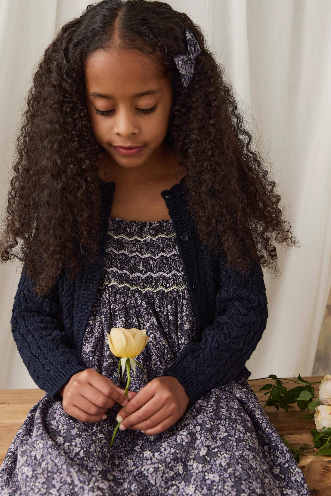 Arabella Knitted Cardigan - Starry Night Childrens Cardigan from Jamie Kay NZ