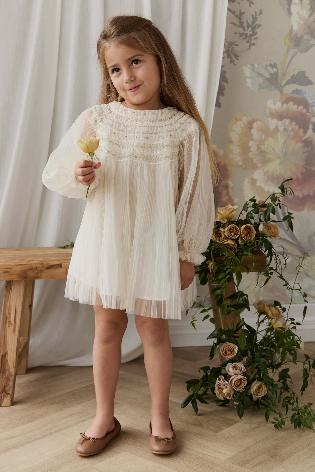 Lydie Tulle Dress - Snow Angel Childrens Dress from Jamie Kay NZ