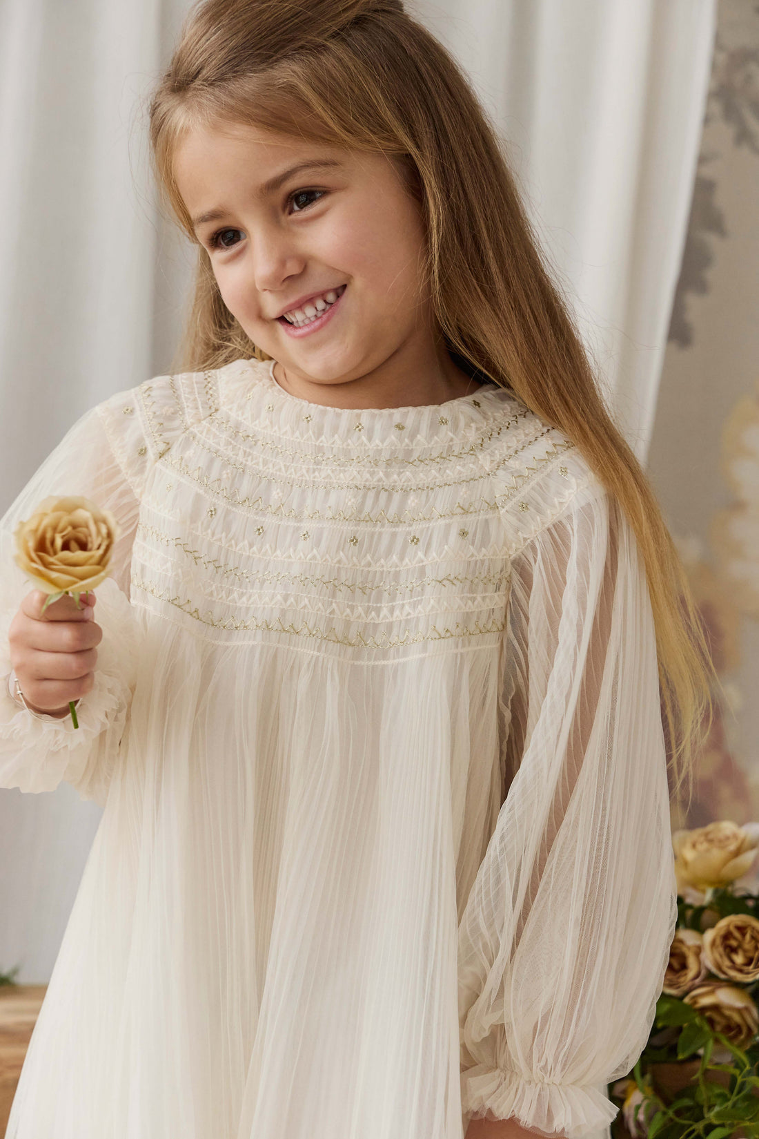 Lydie Tulle Dress - Snow Angel Childrens Dress from Jamie Kay NZ