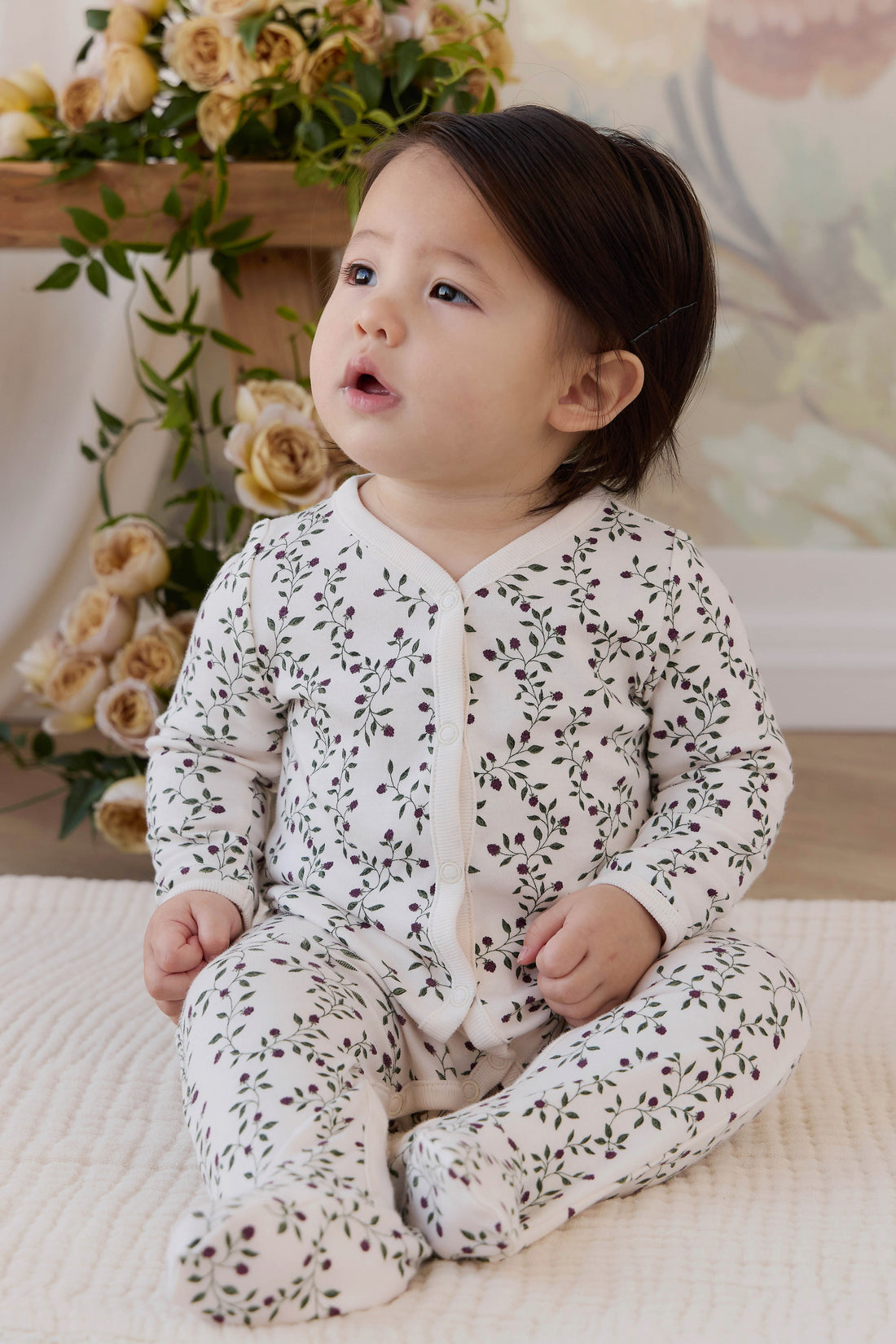 Organic Cotton Murphy Onepiece - Mulberries Childrens Onepiece from Jamie Kay NZ