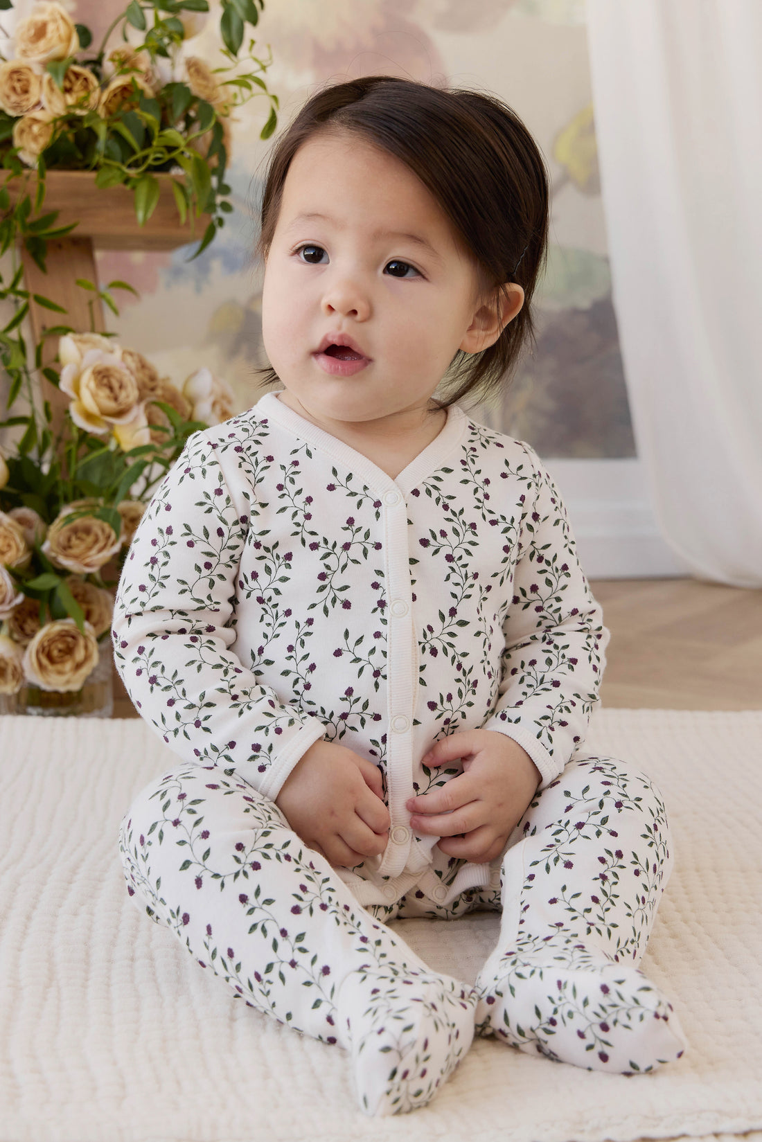 Organic Cotton Murphy Onepiece - Mulberries Childrens Onepiece from Jamie Kay NZ