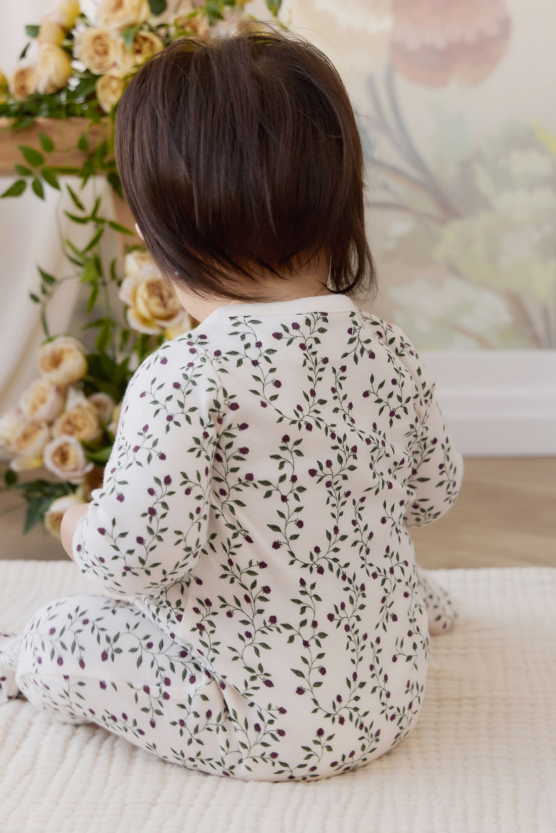 Organic Cotton Murphy Onepiece - Mulberries Childrens Onepiece from Jamie Kay NZ
