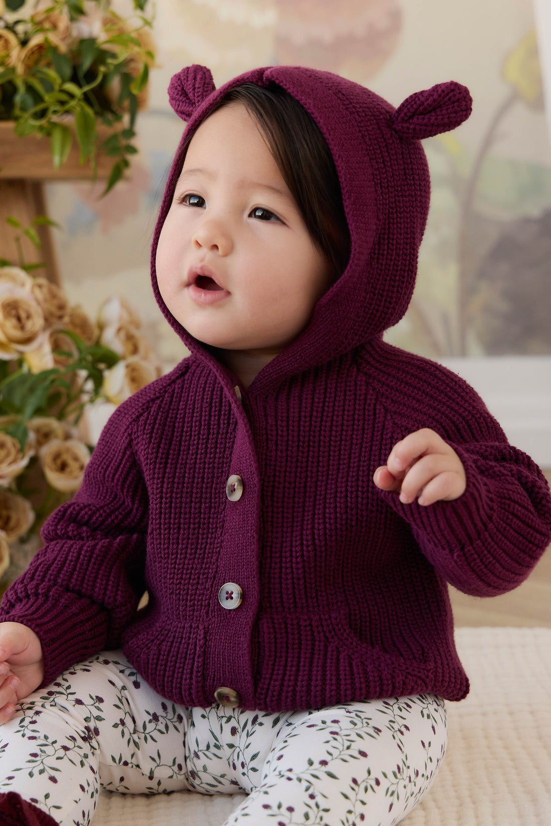 Bear Cardigan - Sweet Mulberry Childrens Cardigan from Jamie Kay NZ