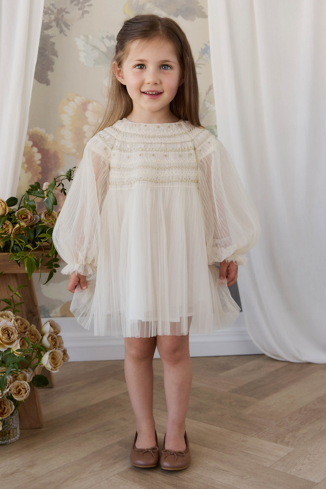 Lydie Tulle Dress - Snow Angel Childrens Dress from Jamie Kay NZ