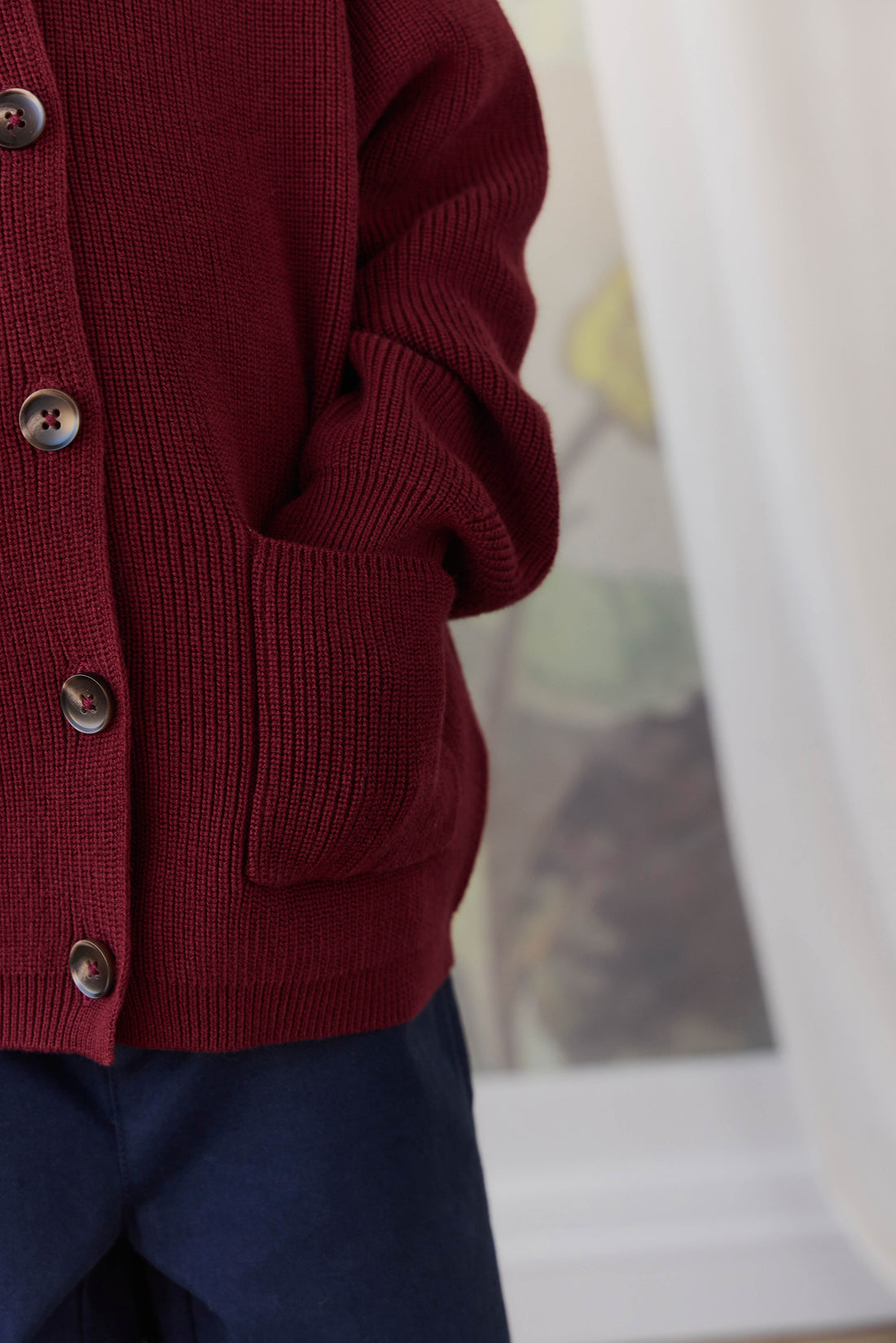 Ford Knit Jacket - Burgundy Childrens Jacket from Jamie Kay NZ