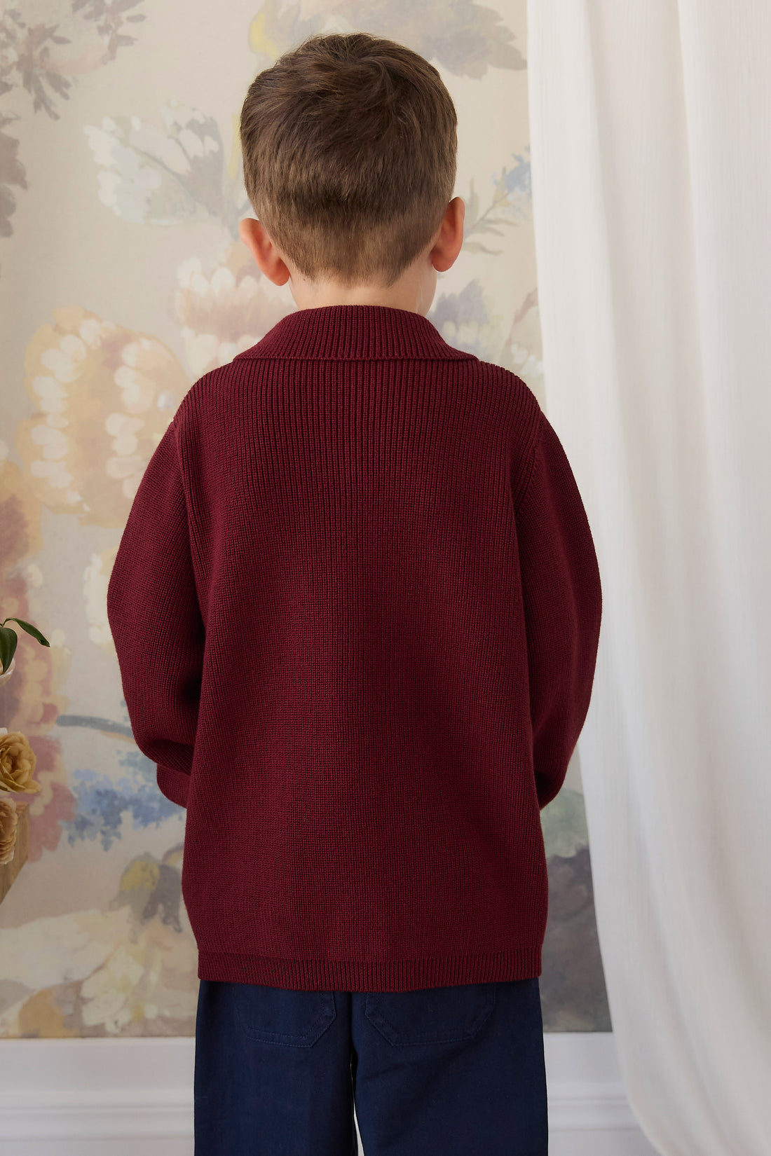 Ford Knit Jacket - Burgundy Childrens Jacket from Jamie Kay NZ