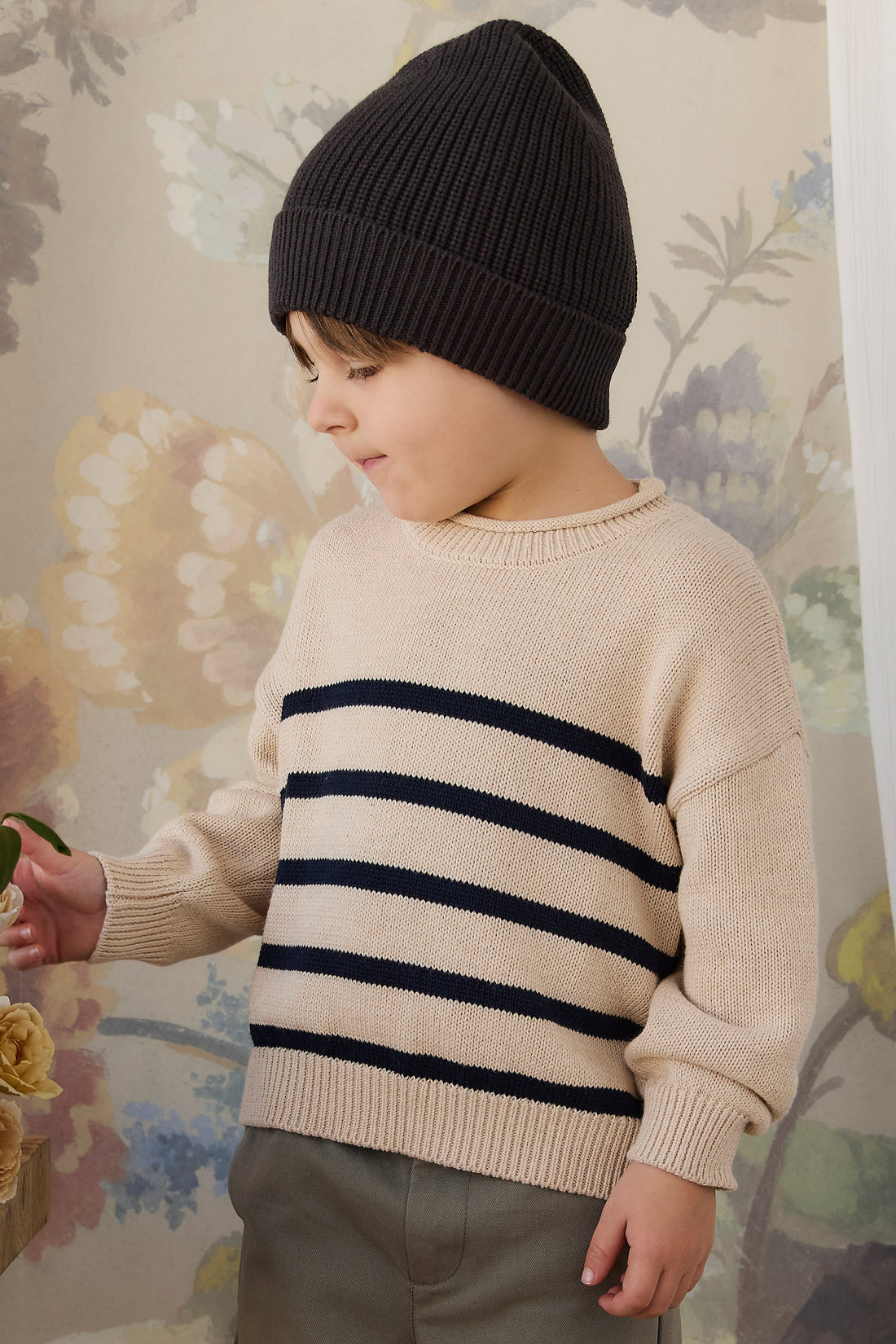 Jackson Knitted Jumper - Jackson Stripe Childrens Jumper from Jamie Kay NZ