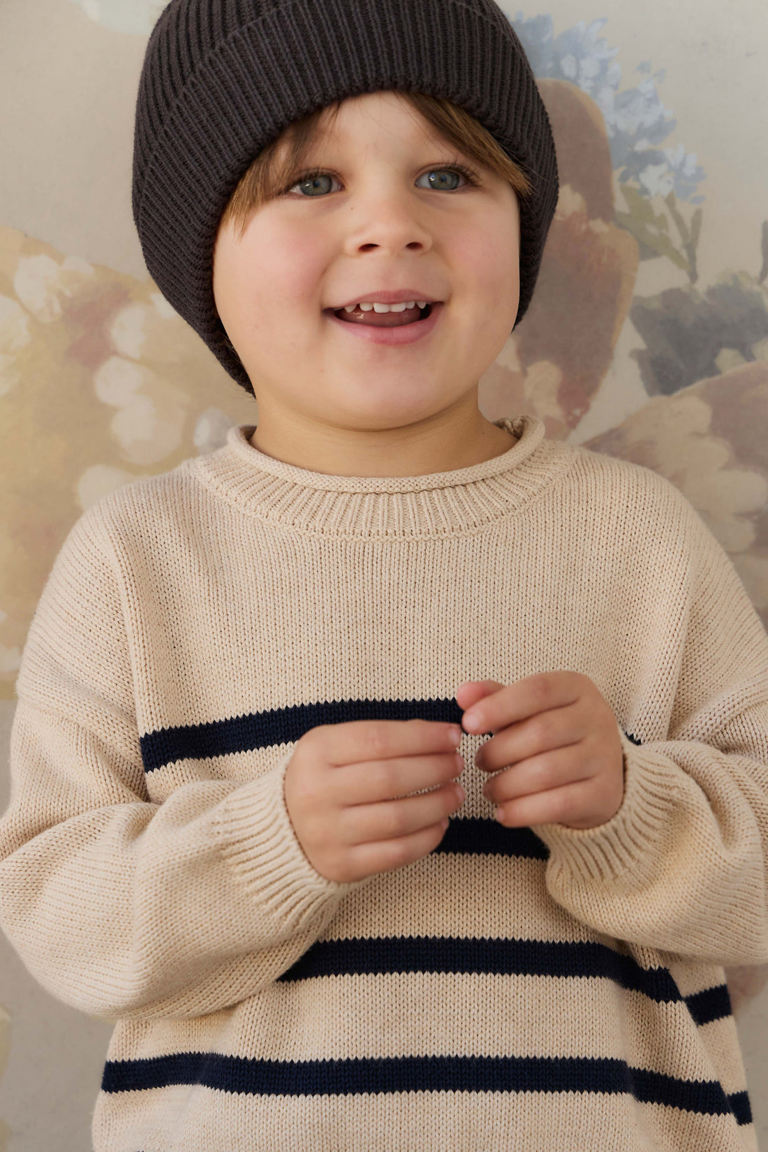 Jackson Knitted Jumper - Jackson Stripe Childrens Jumper from Jamie Kay NZ