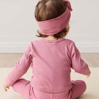 Organic Cotton Modal Long Sleeve Bodysuit - Rosette Childrens Bodysuit from Jamie Kay NZ