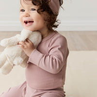 Organic Cotton Modal Lilian Headband - Mauve Shadow Childrens Headband from Jamie Kay NZ