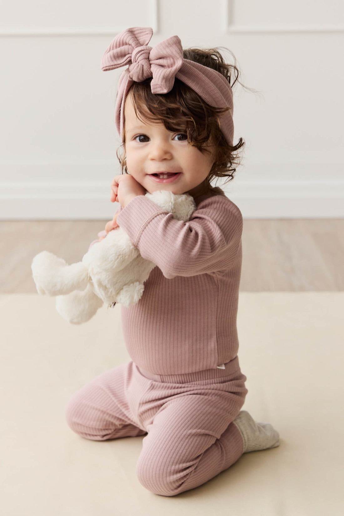 Organic Cotton Modal Everyday Legging - Mauve Shadow Childrens Legging from Jamie Kay NZ