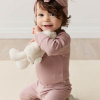 Organic Cotton Modal Everyday Legging - Mauve Shadow Childrens Legging from Jamie Kay NZ