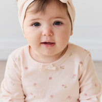 Organic Cotton Long Sleeve Bodysuit - Meredith Morganite Childrens Bodysuit from Jamie Kay NZ