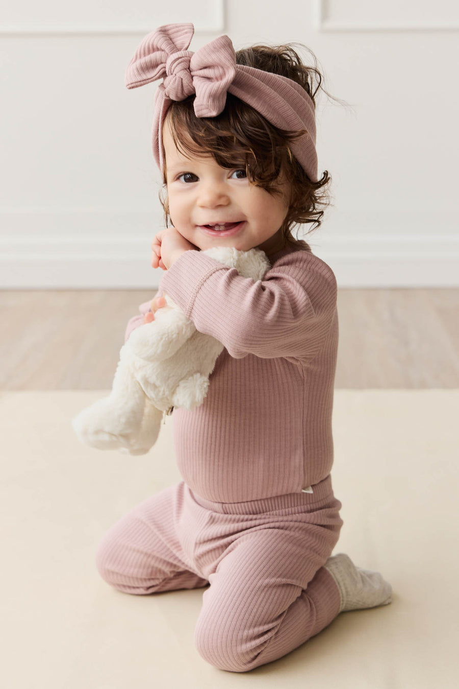 Organic Cotton Modal Everyday Legging - Mauve Shadow Childrens Legging from Jamie Kay NZ