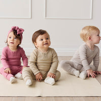 Organic Cotton Modal Long Sleeve Bodysuit - Rosette Childrens Bodysuit from Jamie Kay NZ