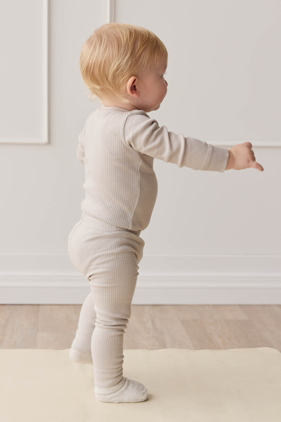 Organic Cotton Modal Long Sleeve Bodysuit - Milford Childrens Bodysuit from Jamie Kay NZ