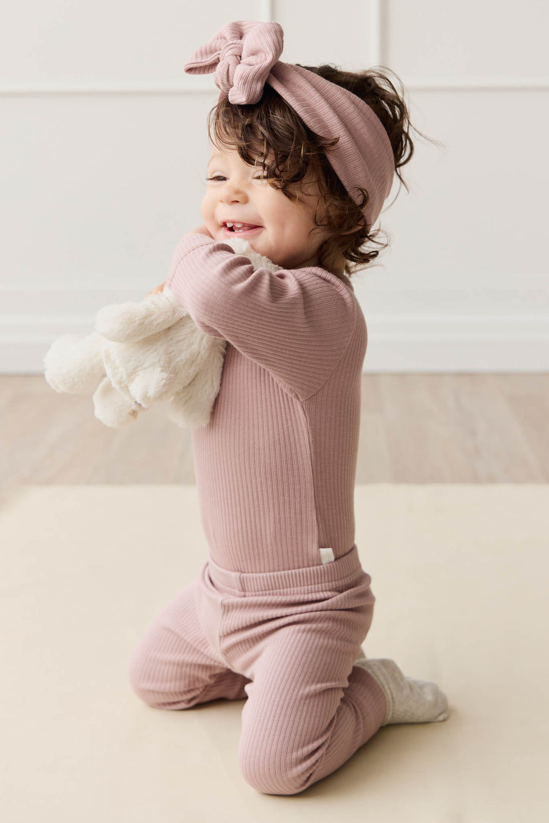 Organic Cotton Modal Everyday Legging - Mauve Shadow Childrens Legging from Jamie Kay NZ