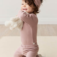 Organic Cotton Modal Everyday Legging - Mauve Shadow Childrens Legging from Jamie Kay NZ