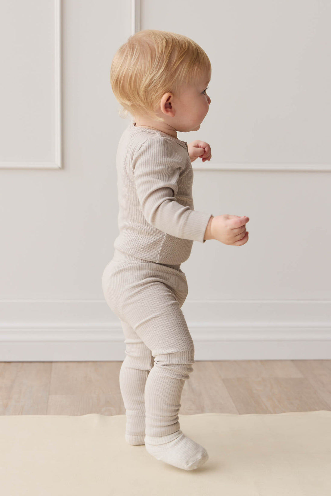 Organic Cotton Modal Long Sleeve Bodysuit - Milford Childrens Bodysuit from Jamie Kay NZ