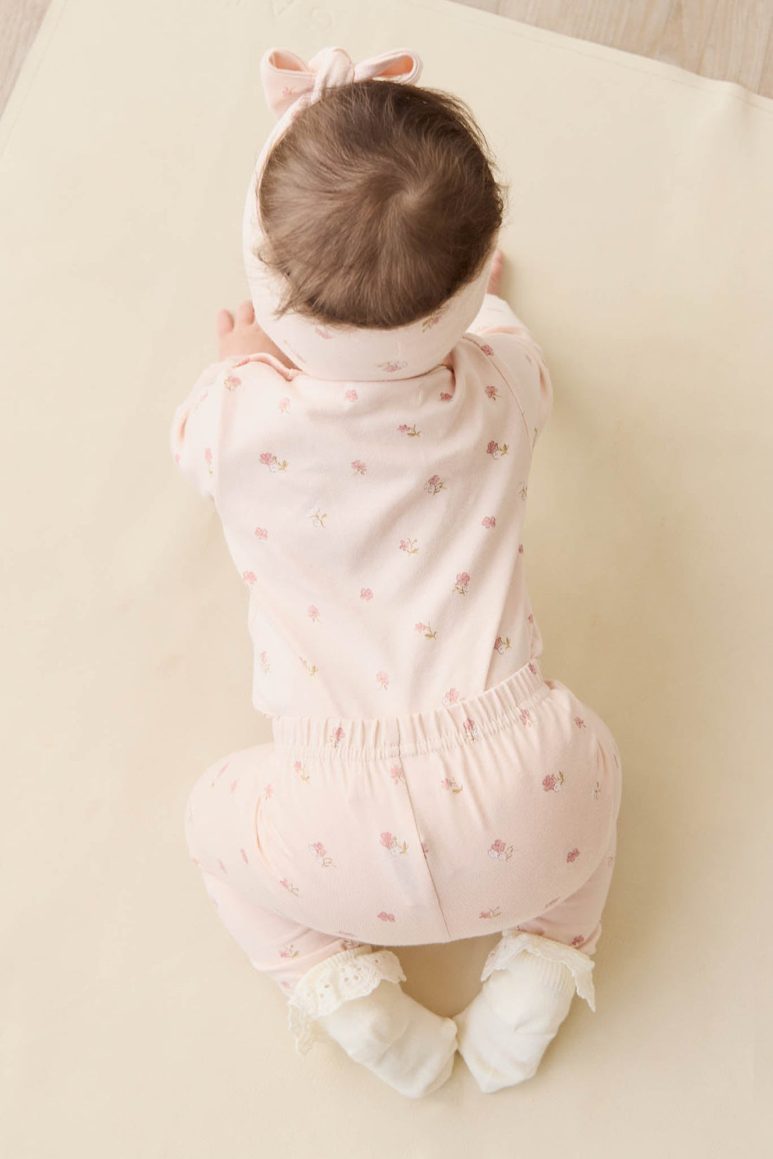 Organic Cotton Long Sleeve Bodysuit - Meredith Morganite Childrens Bodysuit from Jamie Kay NZ