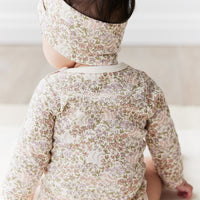 Organic Cotton Long Sleeve Bodysuit - April Eggnog Childrens Bodysuit from Jamie Kay NZ
