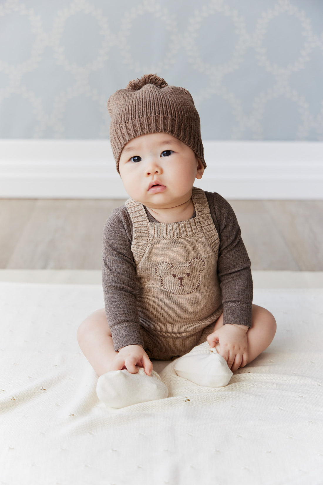 Ethan Playsuit - Cashew Marle Childrens Playsuit from Jamie Kay NZ