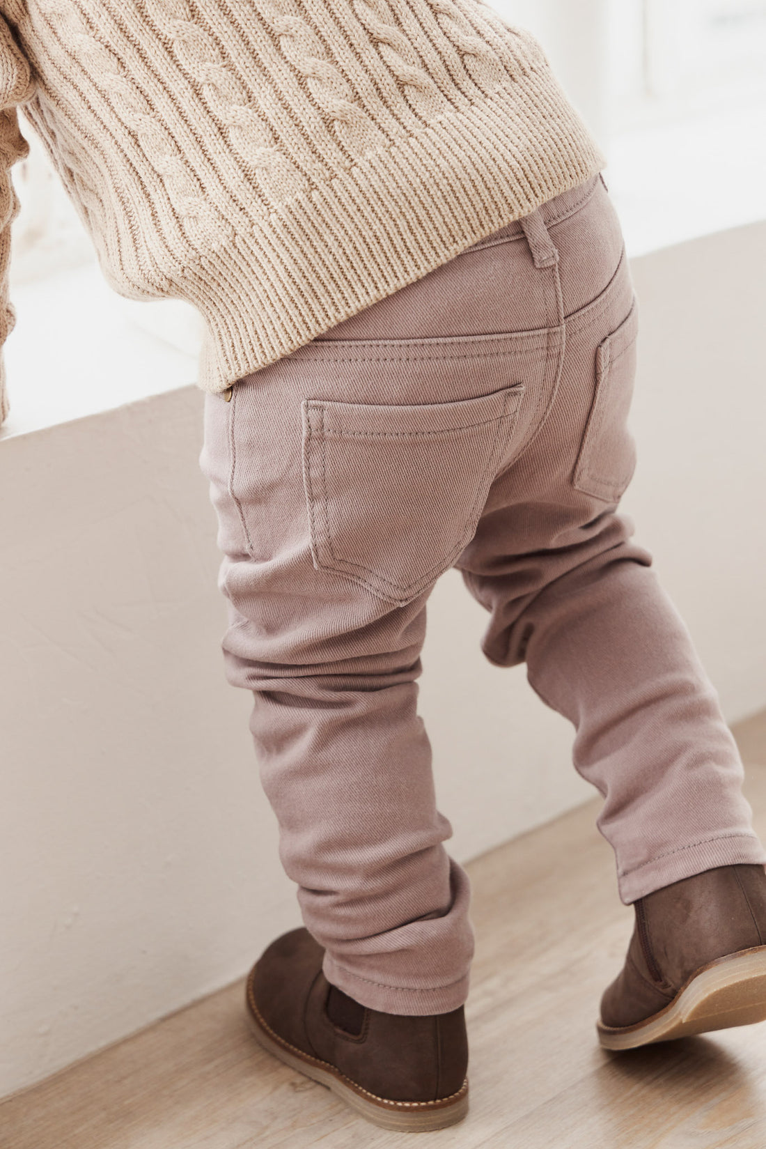 Austin Woven Pant - Cobblestone Childrens Pant from Jamie Kay NZ