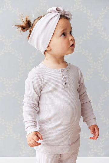 Organic Cotton Modal Long Sleeve Henley - Luna Childrens Top from Jamie Kay NZ