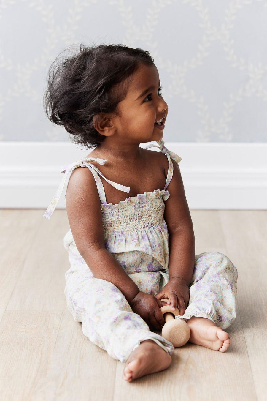 Organic Cotton Summer Playsuit - Mayflower Childrens Playsuit from Jamie Kay NZ