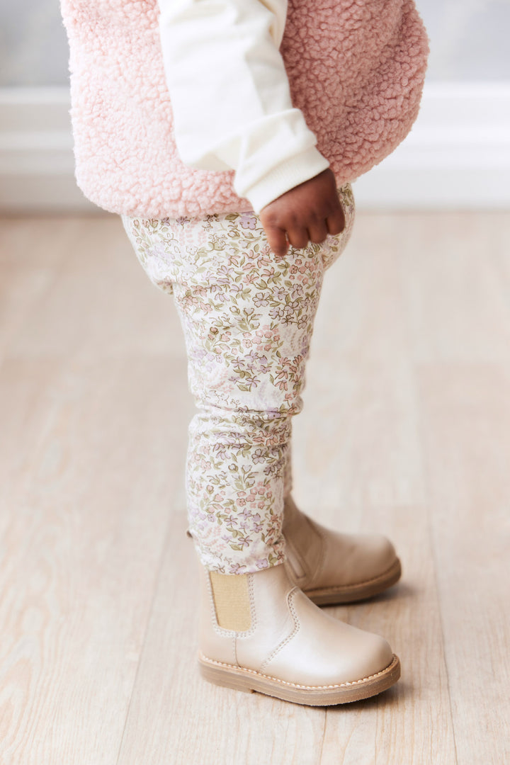 Organic Cotton Everyday Legging - April Eggnog Childrens Legging from Jamie Kay NZ