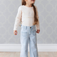 Yvette Pant - Washed Denim Childrens Pant from Jamie Kay NZ