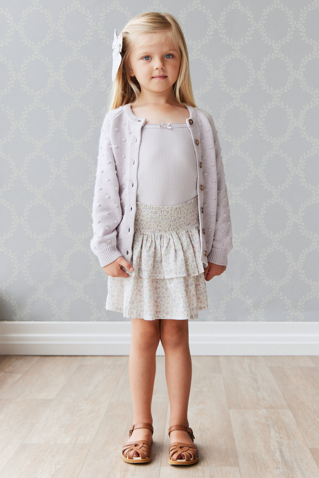 Organic Cotton Samantha Skirt - Fifi Lilac Childrens Skirt from Jamie Kay NZ