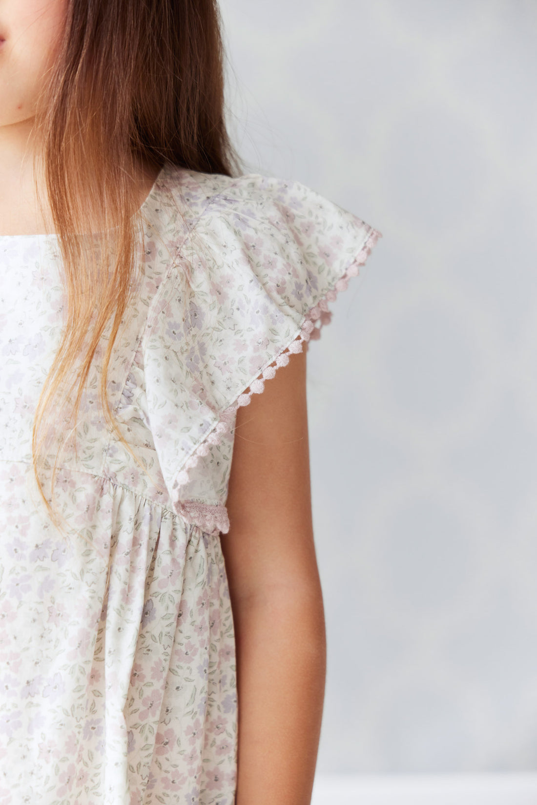 Organic Cotton Gabrielle Dress - Fifi Lilac Childrens Dress from Jamie Kay NZ