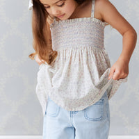 Organic Cotton Mallory Top - Fifi Lilac Childrens Top from Jamie Kay NZ