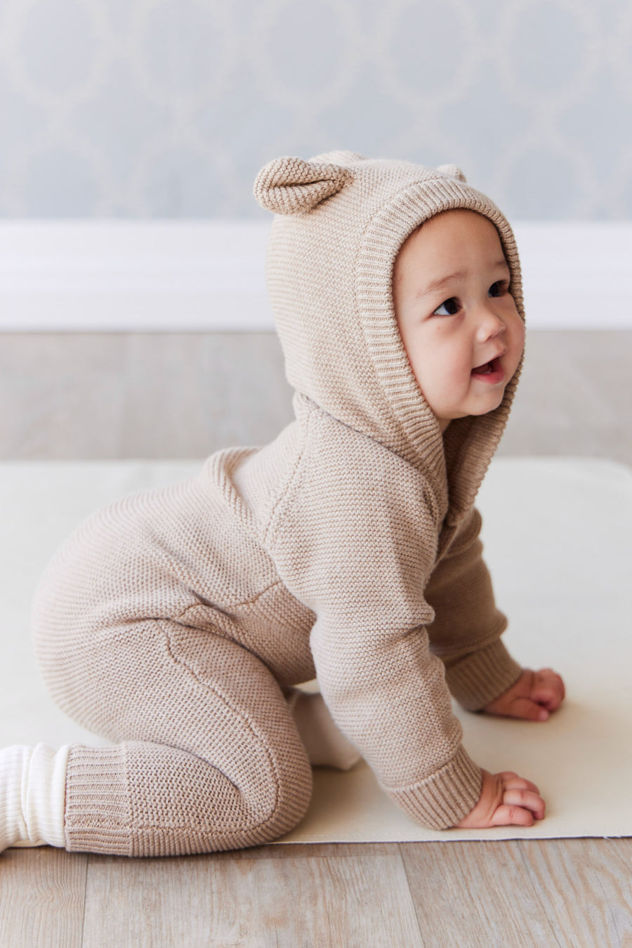 Jack Playsuit - Cashew Marle Childrens Playsuit from Jamie Kay NZ