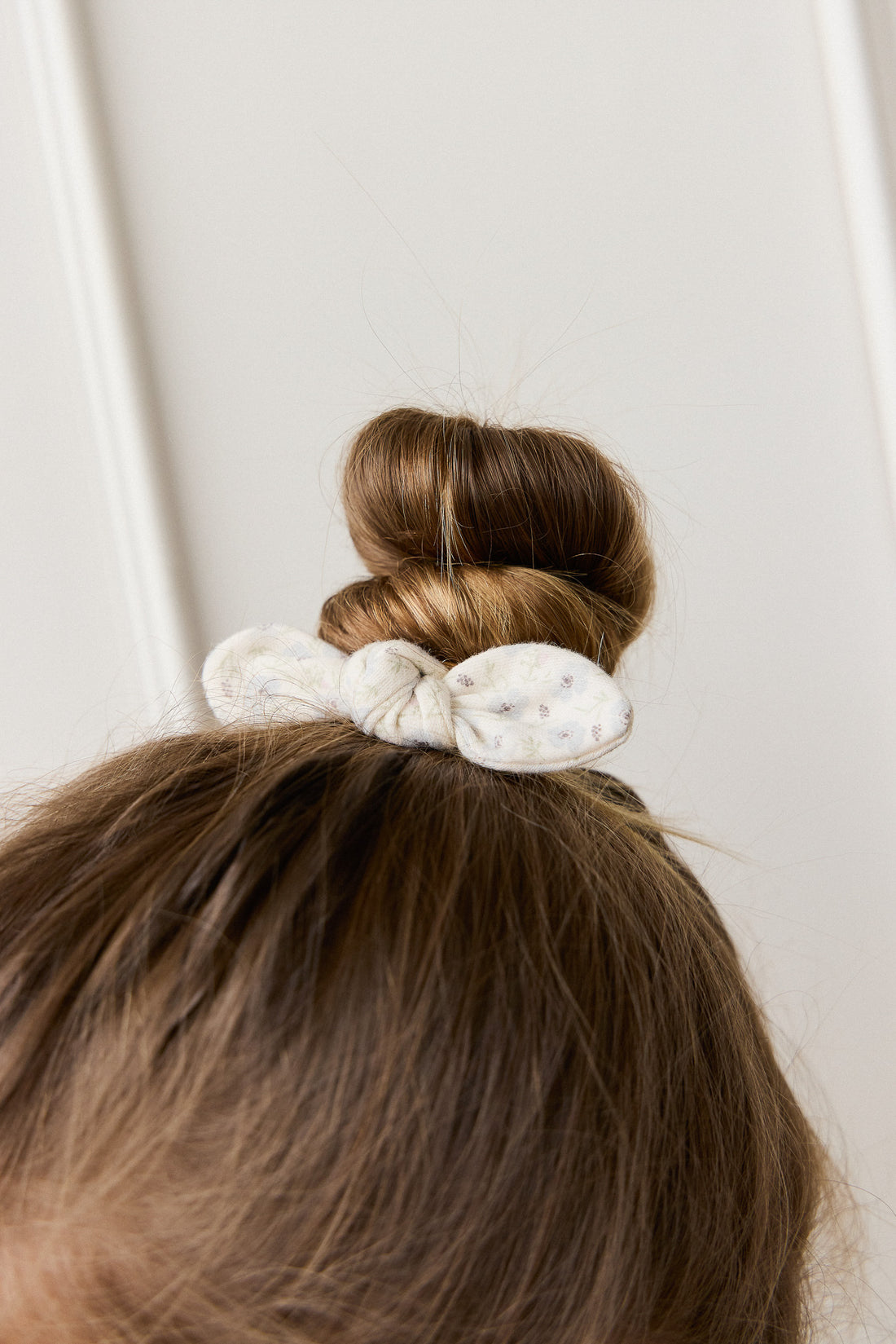 Organic Cotton Dahlia Hairties - Penelope Evening Haze Childrens Bow from Jamie Kay NZ