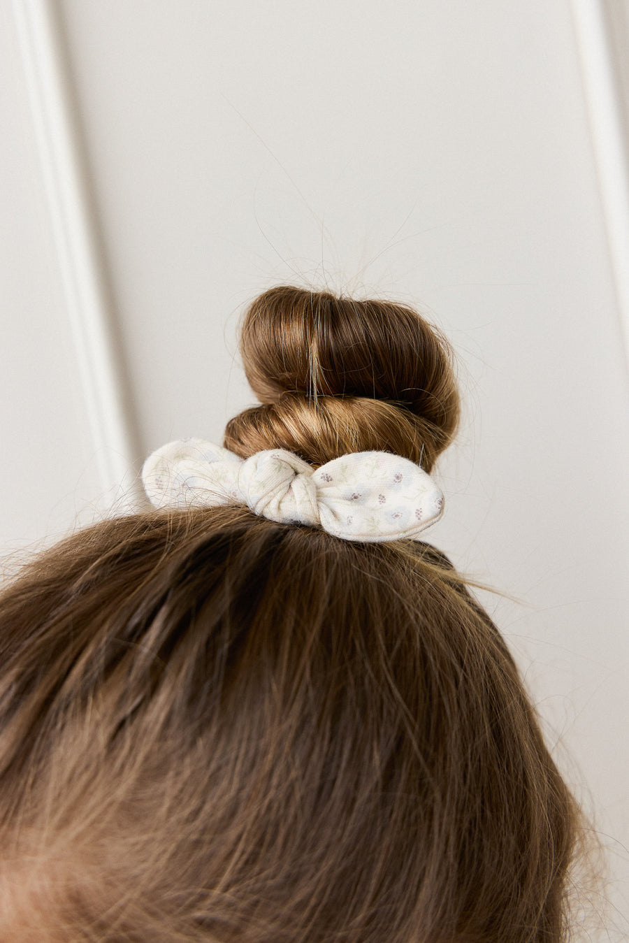 Organic Cotton Dahlia Hairties - Penelope Evening Haze Childrens Bow from Jamie Kay NZ