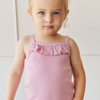Organic Cotton Modal Vienna Singlet - Dahlia Childrens Singlet from Jamie Kay NZ