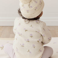 Delilah Cardigan - Delilah Knit Lavender Childrens Cardigan from Jamie Kay NZ