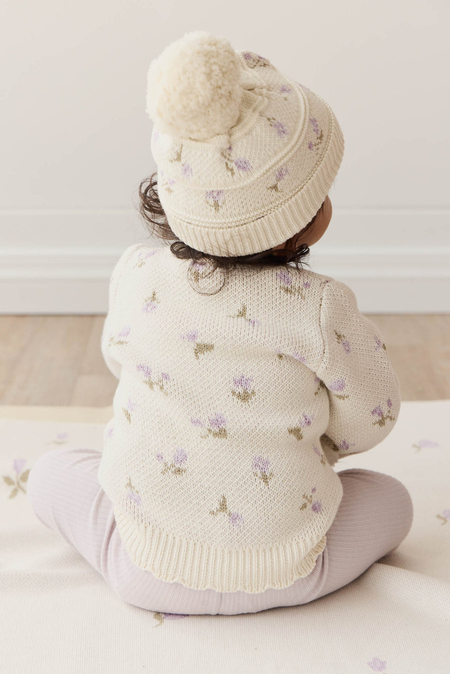 Delilah Cardigan - Delilah Knit Lavender Childrens Cardigan from Jamie Kay NZ