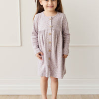 Organic Cotton Poppy Dress - Lulu Bloom Iris Childrens Dress from Jamie Kay NZ