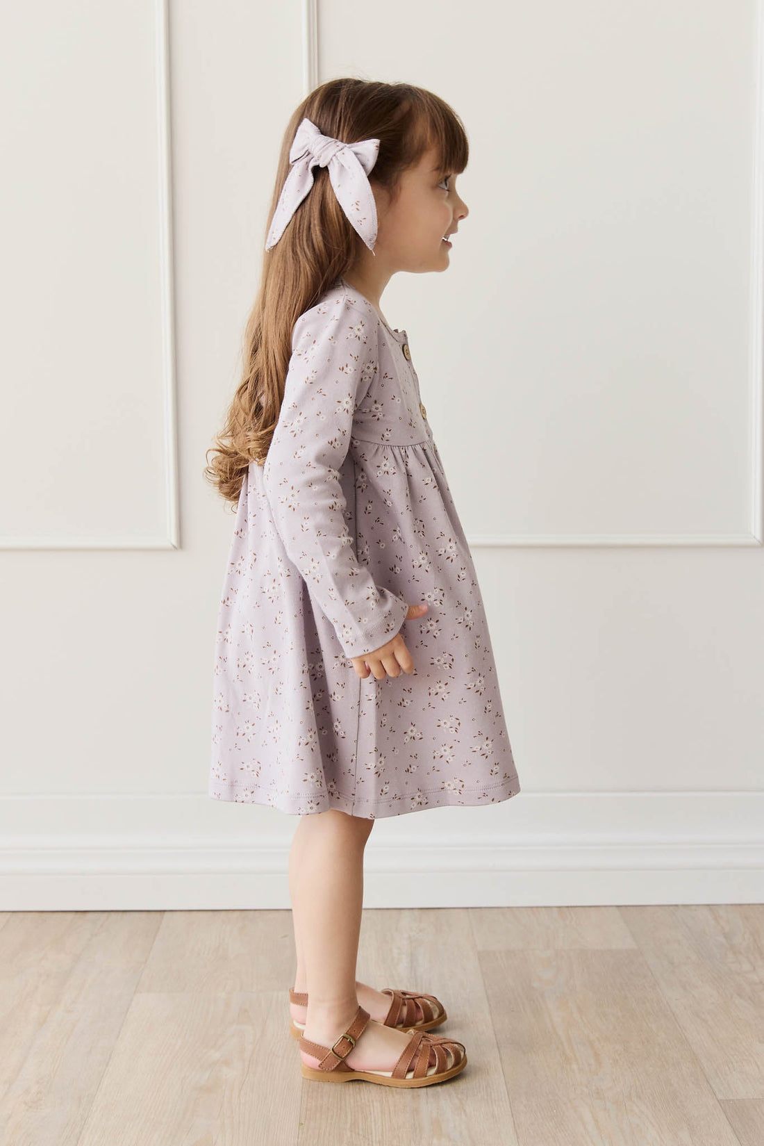 Organic Cotton Poppy Dress - Lulu Bloom Iris Childrens Dress from Jamie Kay NZ