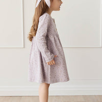 Organic Cotton Poppy Dress - Lulu Bloom Iris Childrens Dress from Jamie Kay NZ