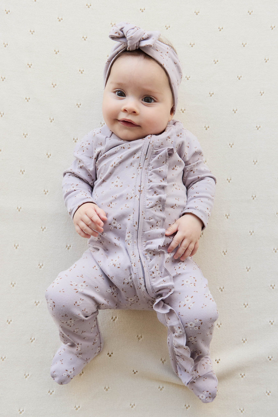 Organic Cotton Melanie Onepiece - Lulu Bloom Iris Childrens Onepiece from Jamie Kay NZ