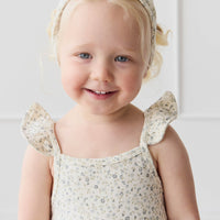 Organic Cotton Kaia Top - Dainty Egret Blues Childrens Top from Jamie Kay NZ