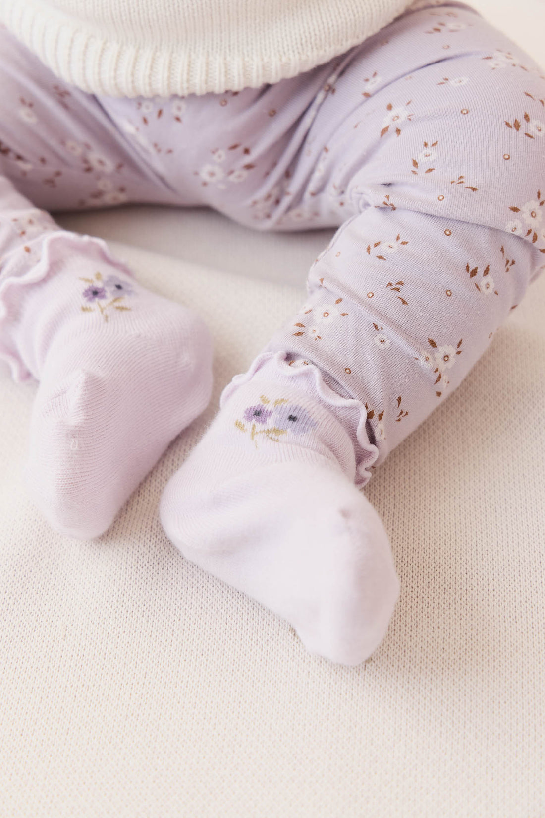 Organic Cotton Everyday Legging - Lulu Bloom Iris Childrens Legging from Jamie Kay NZ