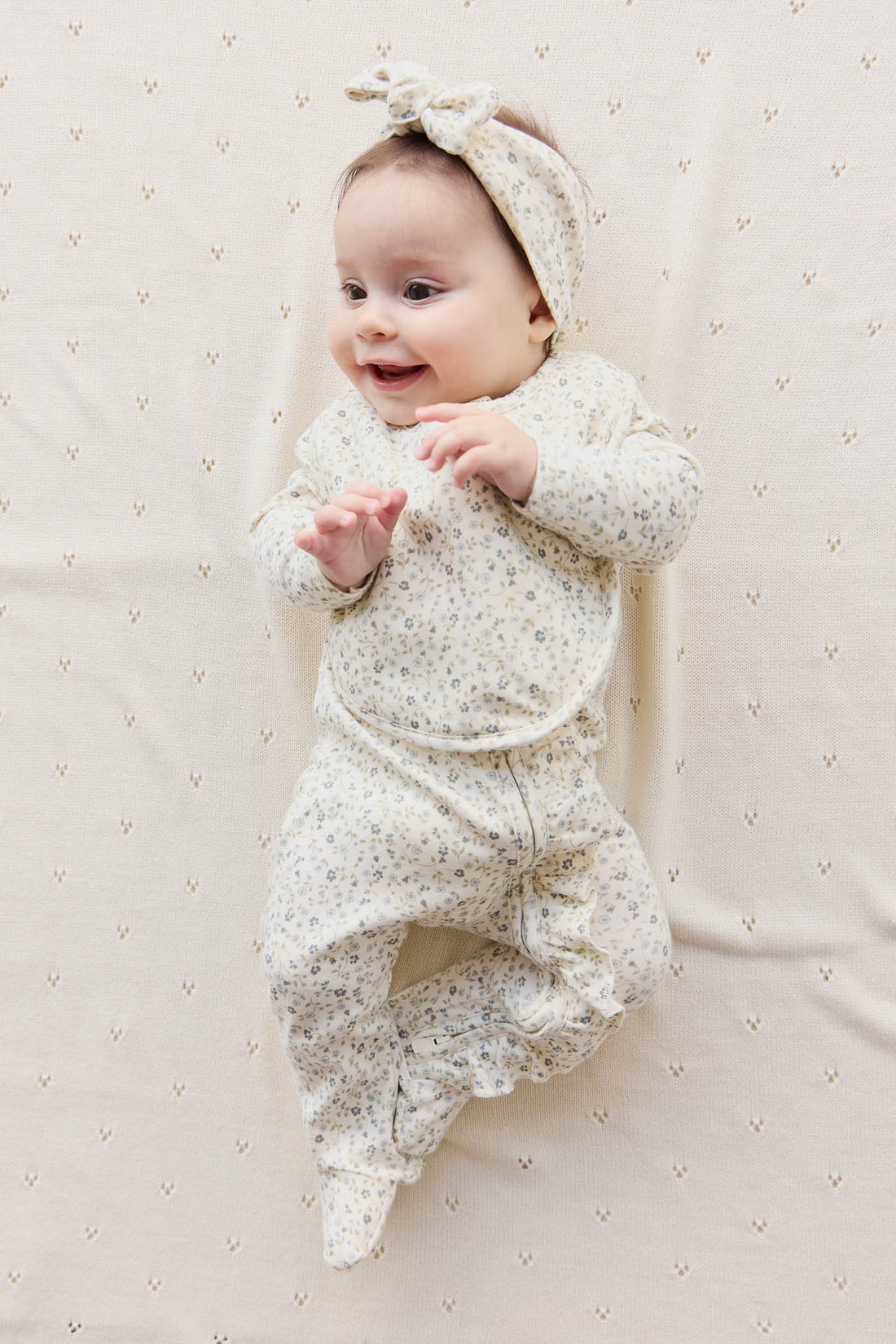 Organic Cotton Melanie Onepiece - Dainty Egret Blues Childrens Onepiece from Jamie Kay NZ