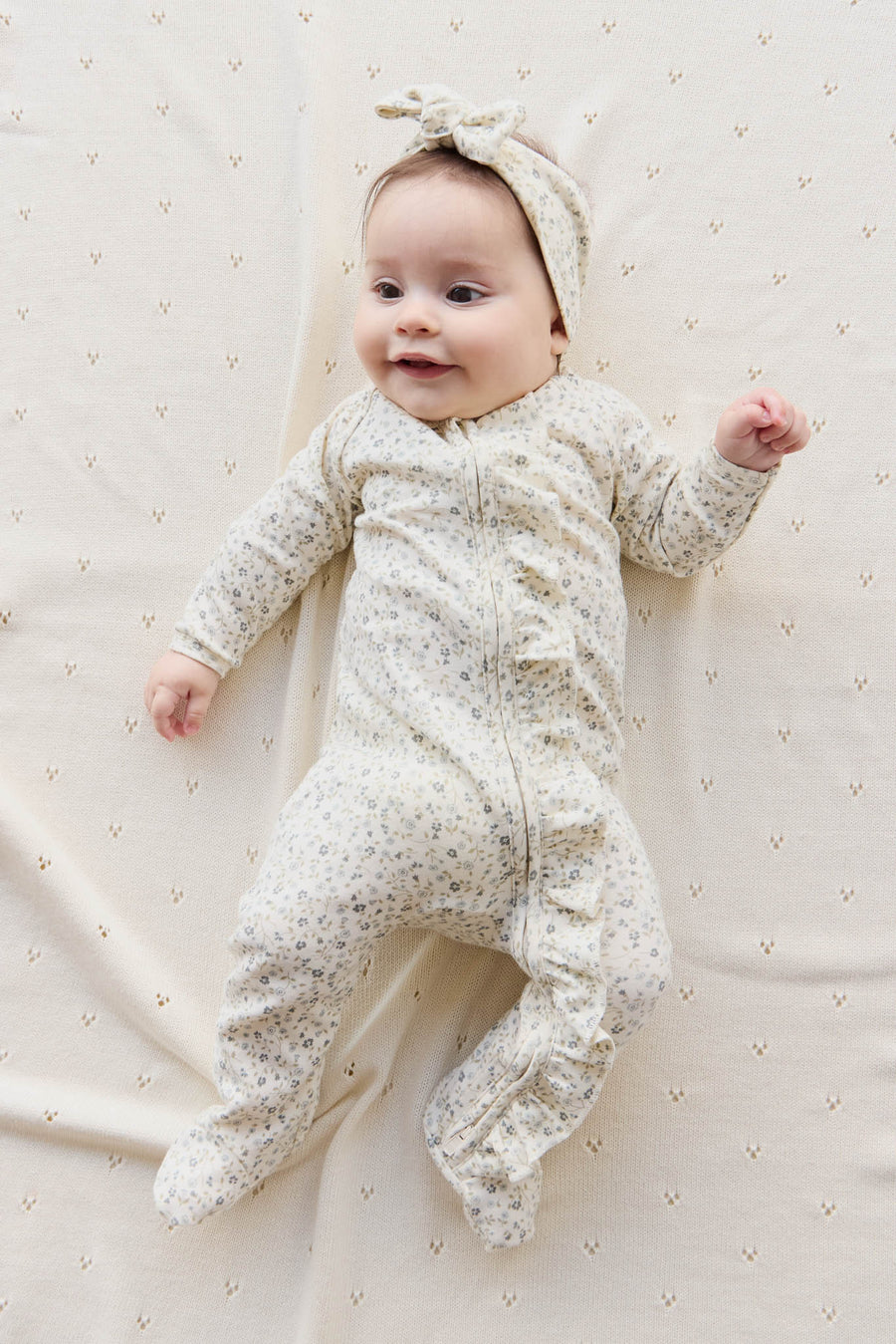 Organic Cotton Melanie Onepiece - Dainty Egret Blues Childrens Onepiece from Jamie Kay NZ