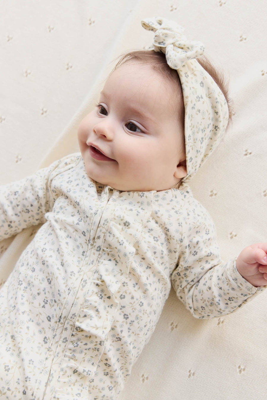 Organic Cotton Melanie Onepiece - Dainty Egret Blues Childrens Onepiece from Jamie Kay NZ